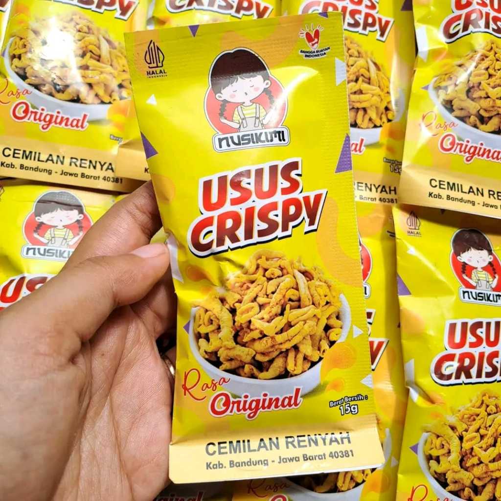 

Nusikimi Usus Crispy Rasa Original 1 pack isi 10 pcs/usus crispy original/cemilan usus/keripik usus