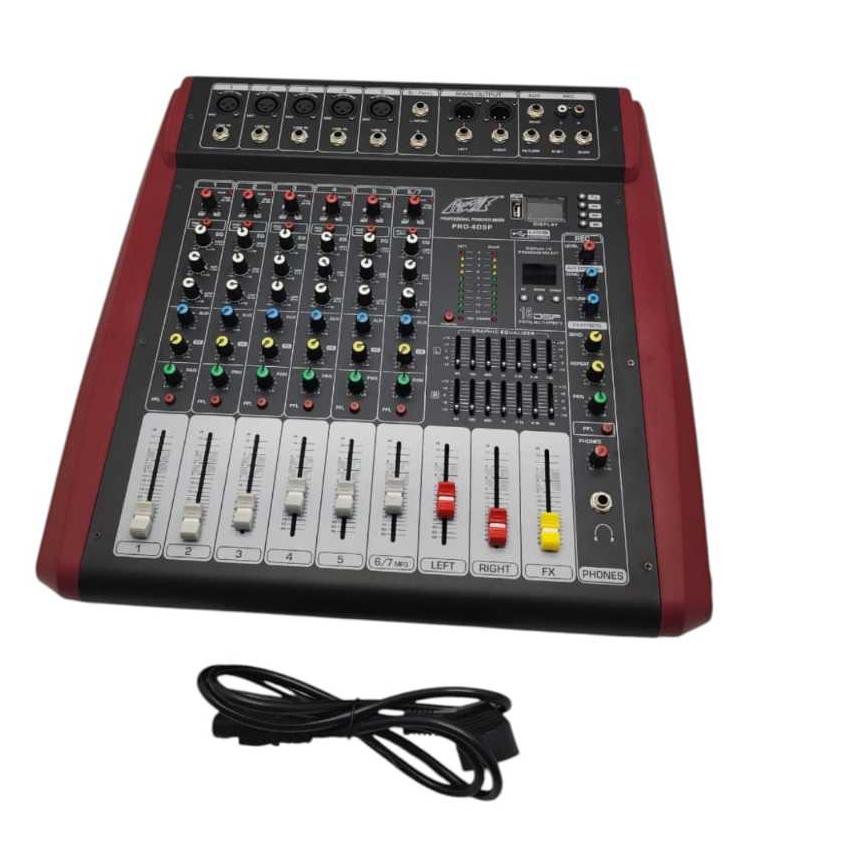PROFESSIONAL 6 CHANNEL POWER MIXER / POWERED MIXER 6CH PEWIE PRO DSP-O
