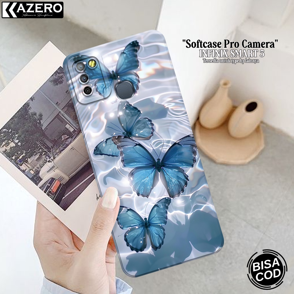 Softcase Pro Camera INFINIX SMART 5 - Fashion Case Bunga - Case INFINIX SMART 5 Terbaru - Casing INF