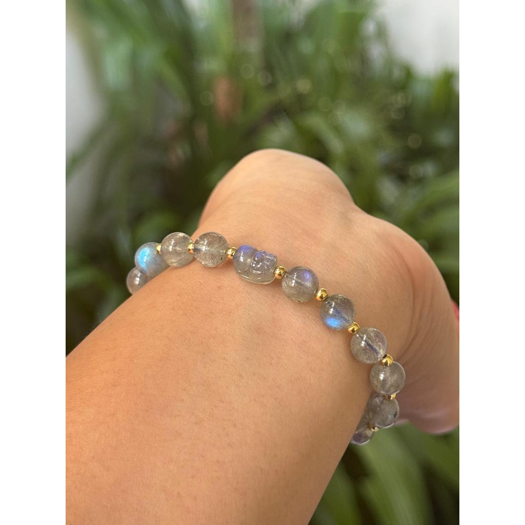 Gelang Crystal Pi Xiu Moonstone | Gelang Crystal | Gelang Batu Alam