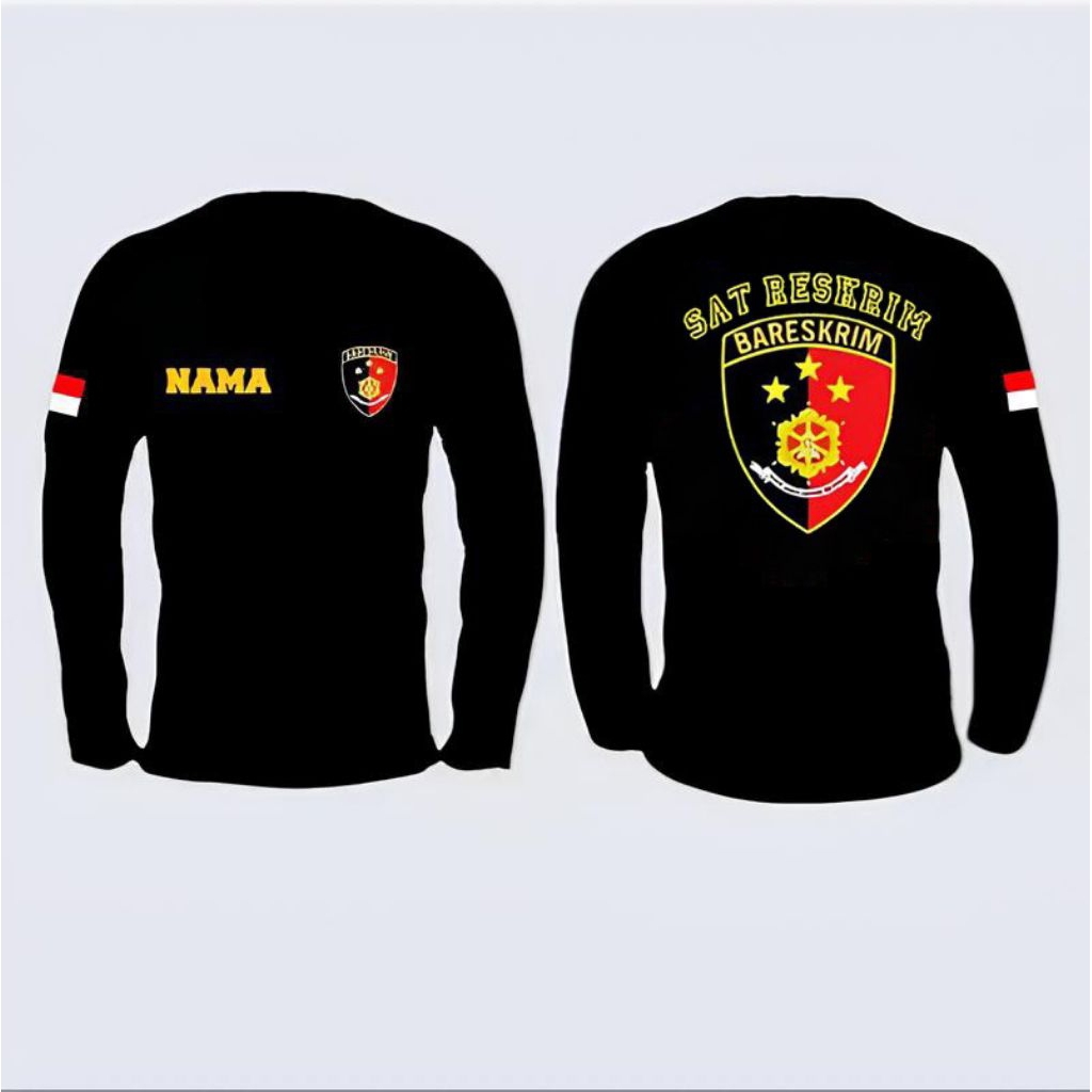 Kaos Lengan Panjang Sat Reskrim Custom Nama