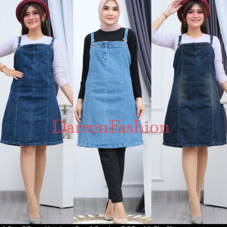KODE S77Z Rok Overall Jeans Tessa Premium  Rok Jeans Overall Tessa  Rok Overal Pendek  Overal Jeans 