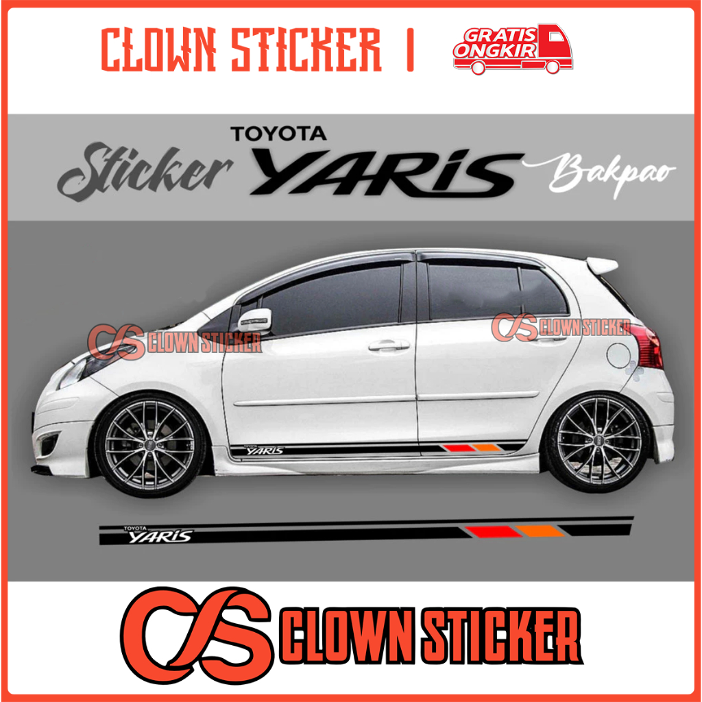CLOWN sticker toyota yaris bakpao aksesoris yaris bakpao