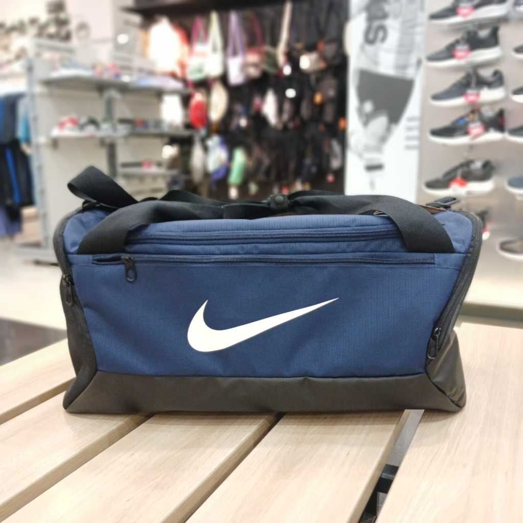 Tas Olahraga - NIKE Brasilia Training Duffel Bag (Small, 41L) - Black/White[DM3976-010] - Original