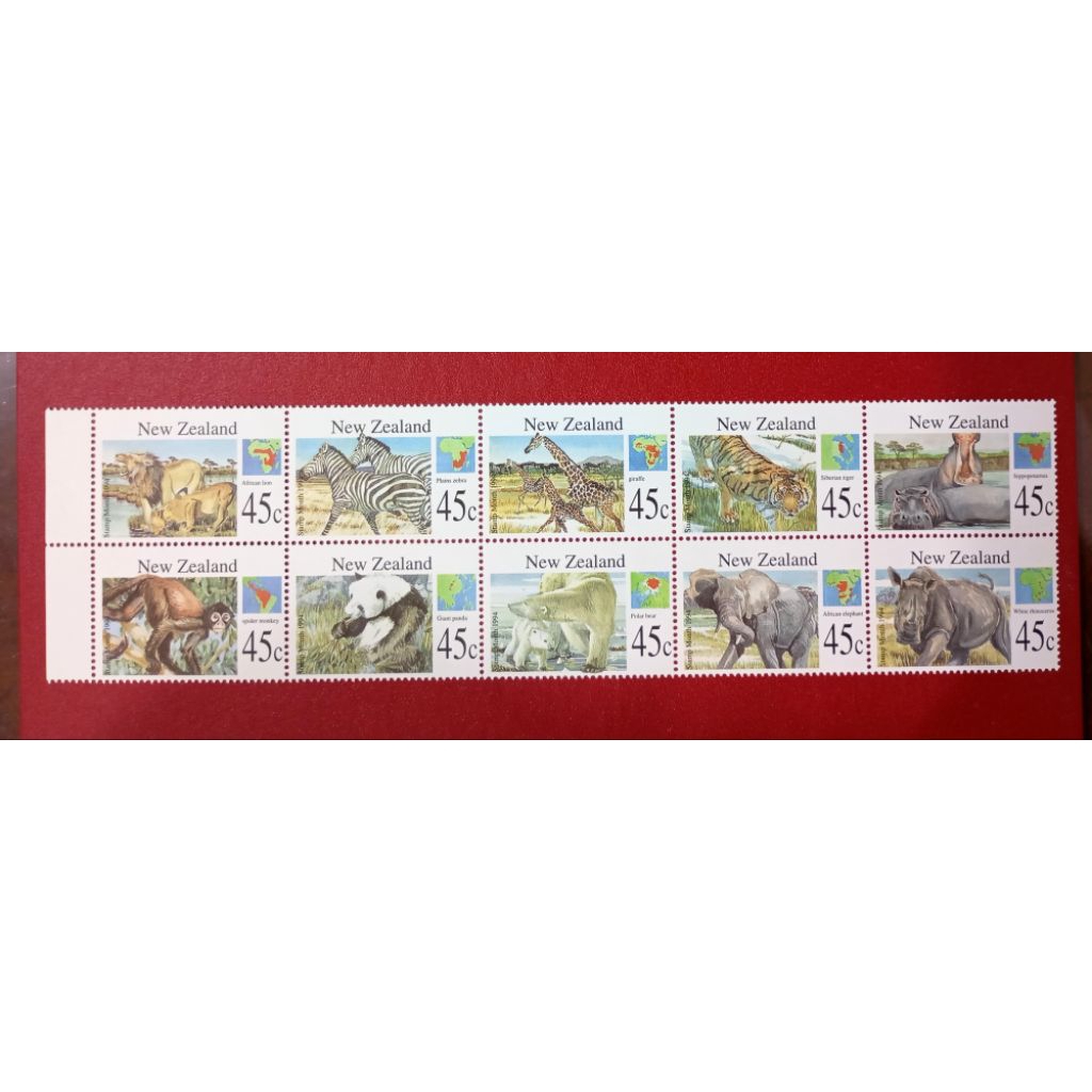 

PRANGKO NEW ZEALAND TEMA FAUNA 10 KEPING MINT