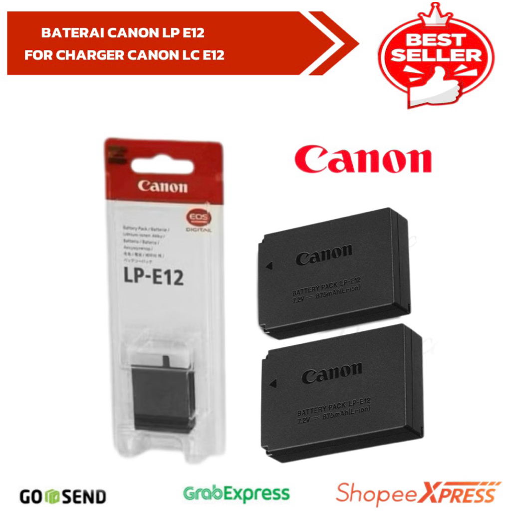 Baterai Canon LP-E12 For Canon EOS M10, EOS M100, EOS M, EOS M2, EOS 100D