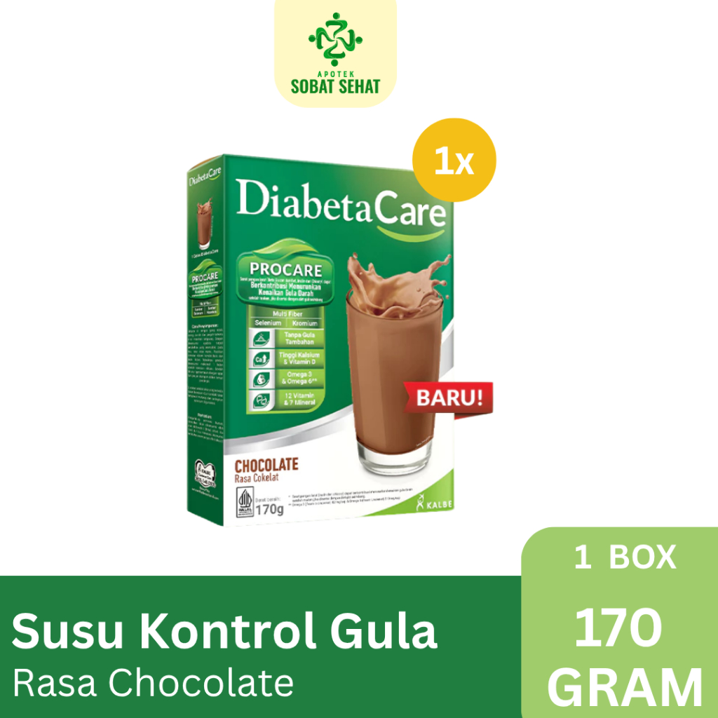

Diabetacare Milk Chocolate 170g Kontrol Gula Darah