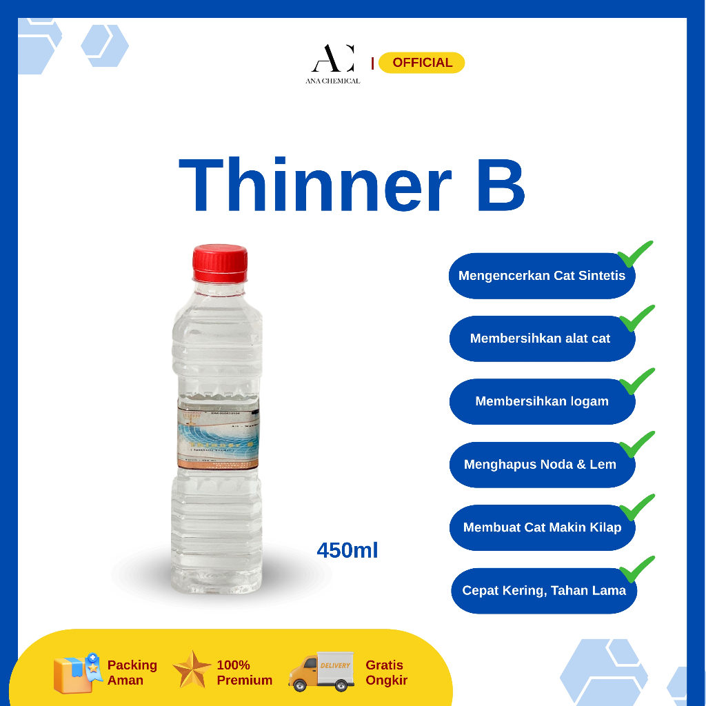 Thinner B 450ml | Tiner B | Tinner B Menorah | Thinner Menorah