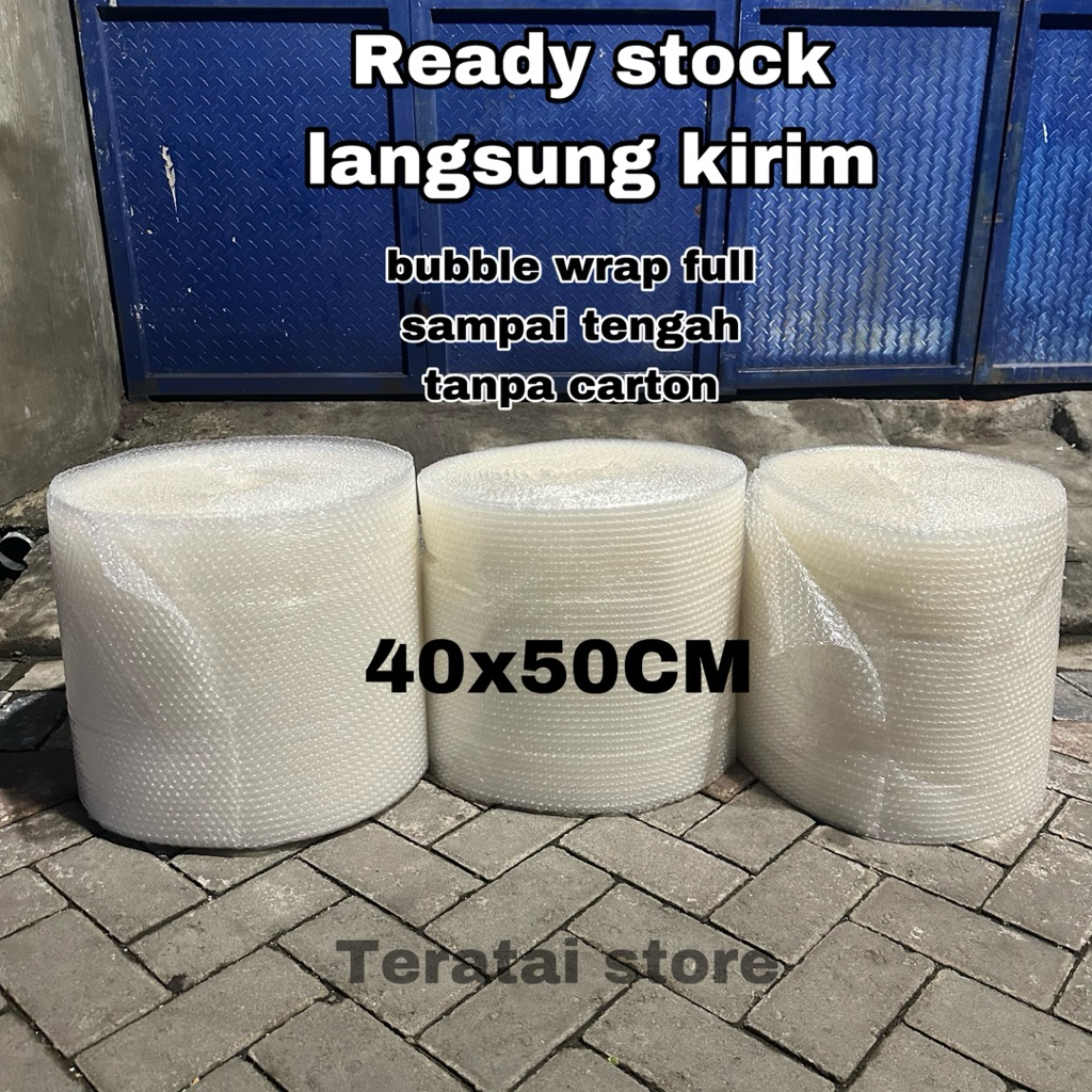 

Bubble Wrap 40cm x 50meter putih Bening Tebal