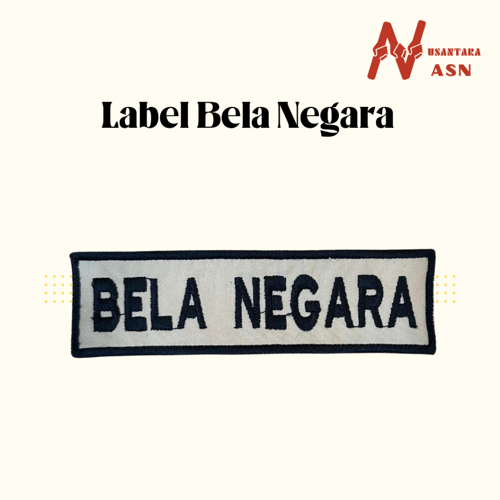 Atribut Label Bela Negara Bordir
