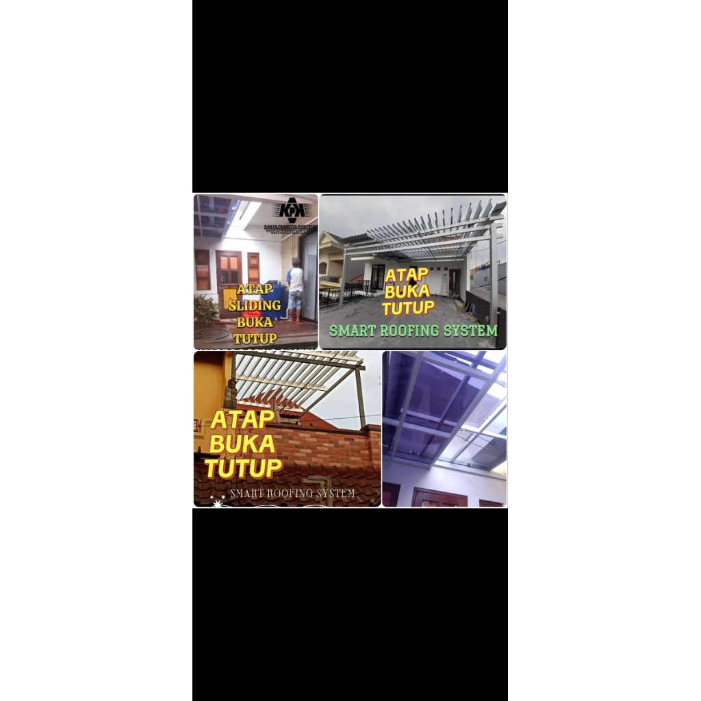 Atap kanopi buka tutup sliding