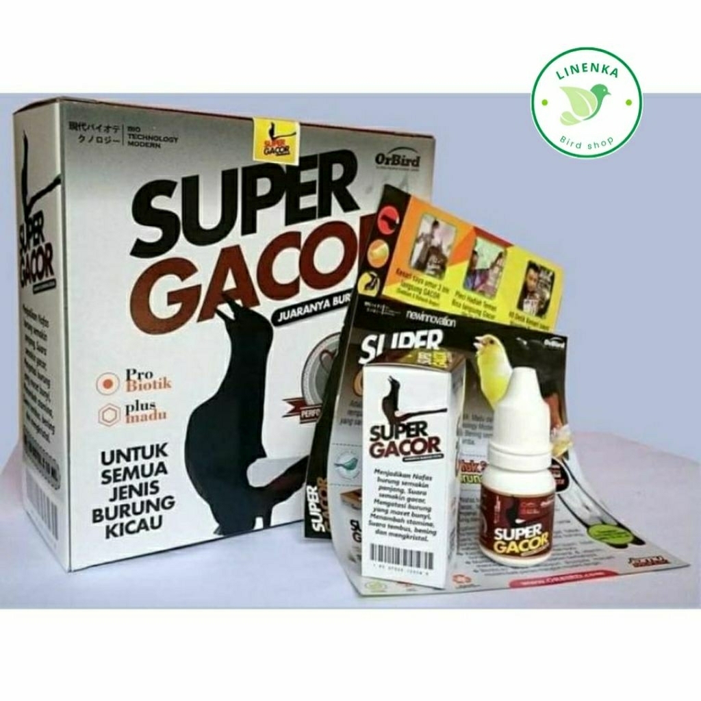 SUPER GACOR PROBIOTIK PLUS MADU PENGGACOR BURUNG MURAI KACER DLL