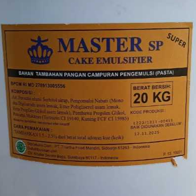 

Master SP / Cake Emulsifier @20 kg