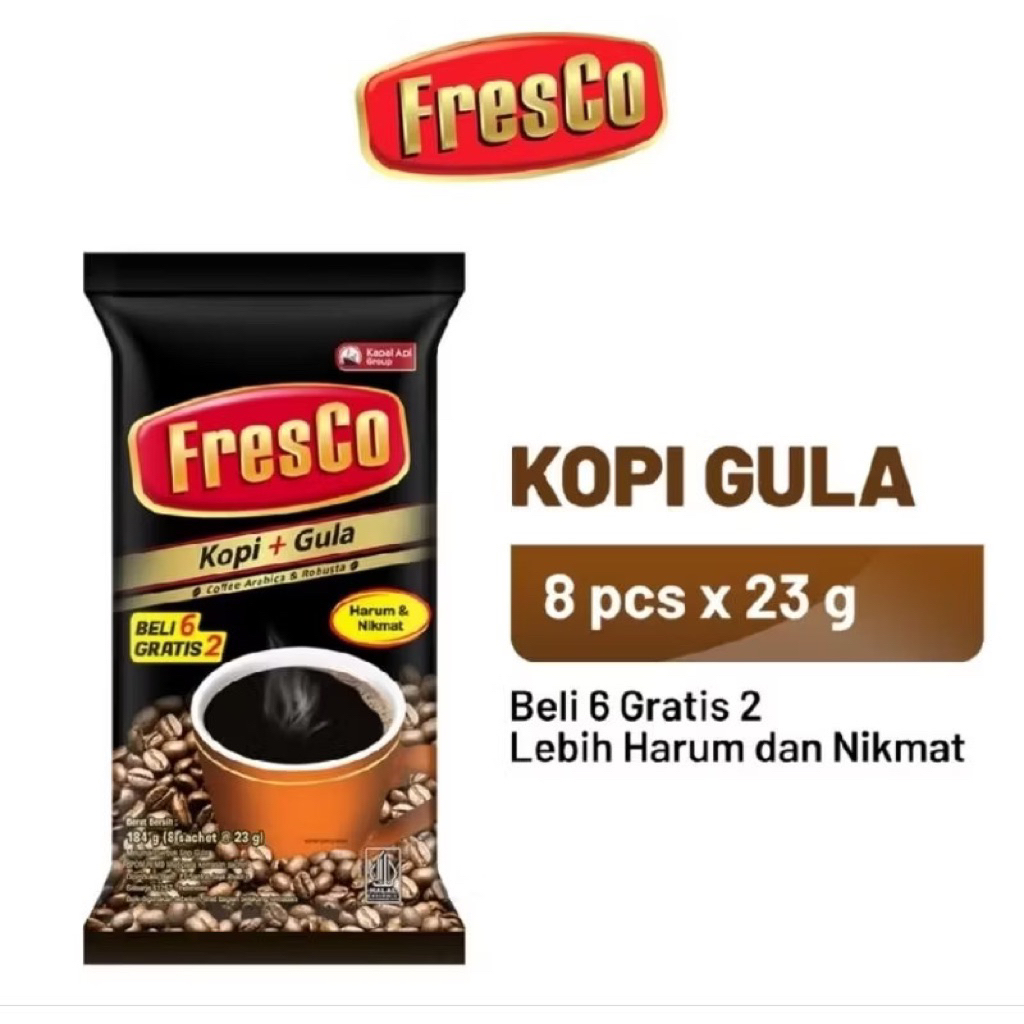 

Fresco Kopi gula 8 pcs x 23 grm