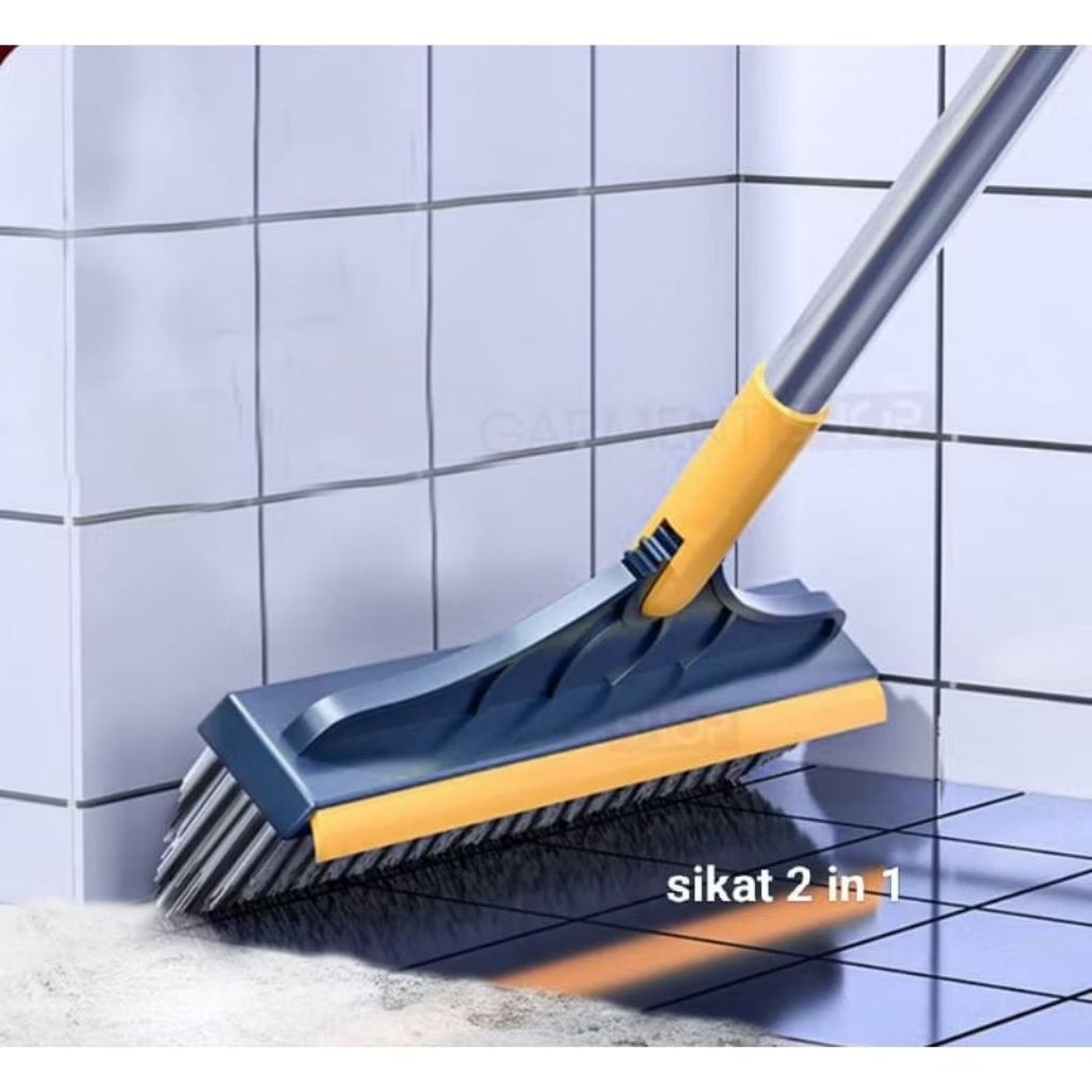 Sikat Lantai Wiper Pembersih Lantai Dinding Kamar Mandi Gagang Panjang
