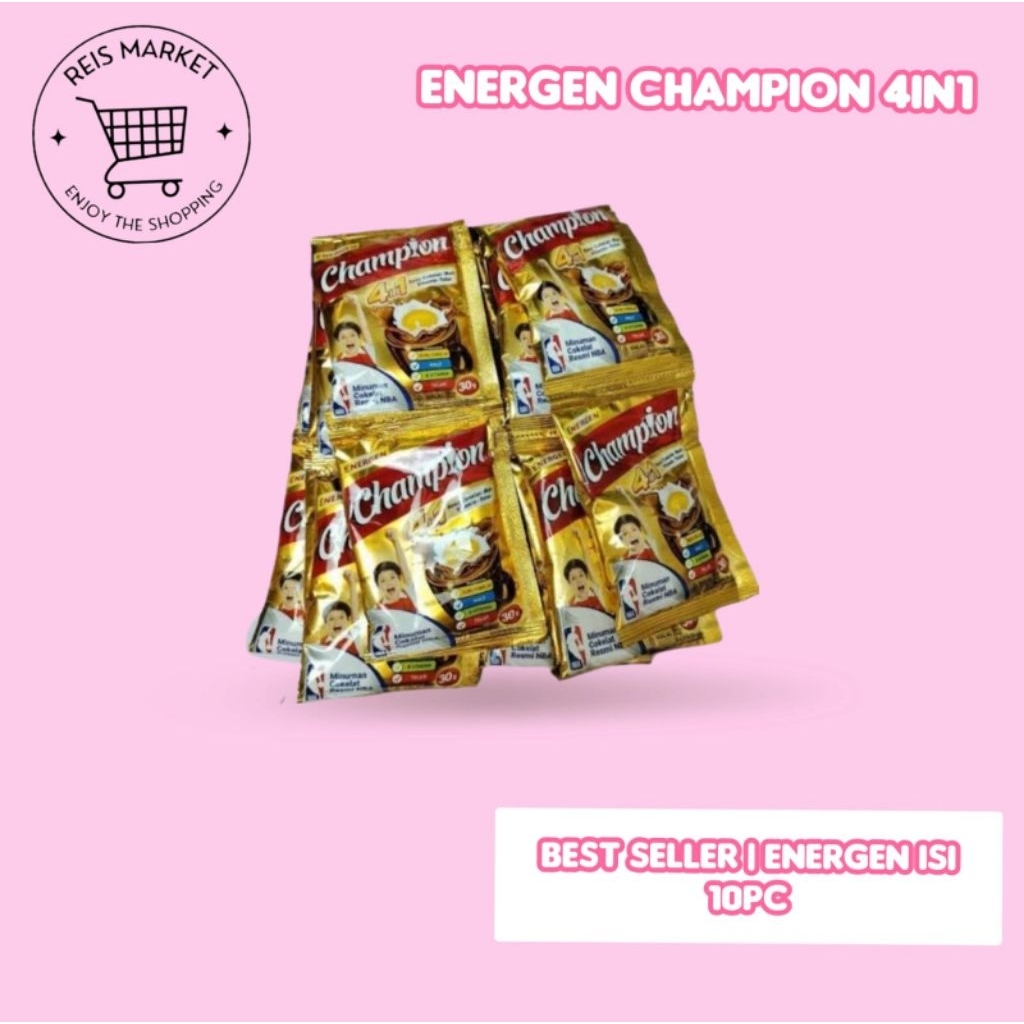 

ENERGEN CHAMPION 4 IN 1 (10 SASHET ) 30gram / BEST SELLER / SUSU CHAMPION ENERGEN RENTENG ISI 10PCS