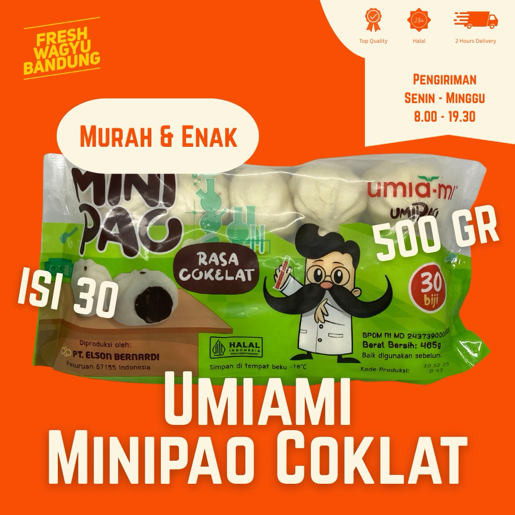 

UMIAMI MINIPAO COKLAT HALAL ISI 30 Mini Pao Choco Bernardi Weiwang