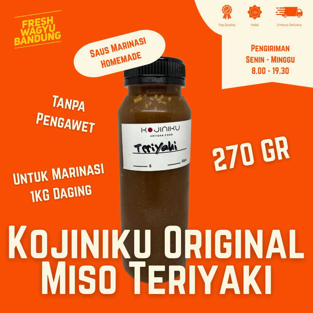 

HG KOJINIKU MISO TERIYAKI SAUCE Saus Marinasi Teriyaki Premium Halal