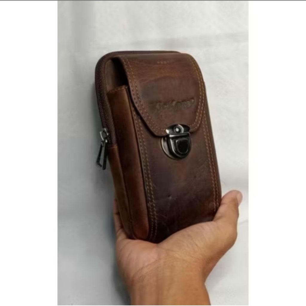 Dompet Hp Pinggang Kulit Crazy Horse Sapi Asli