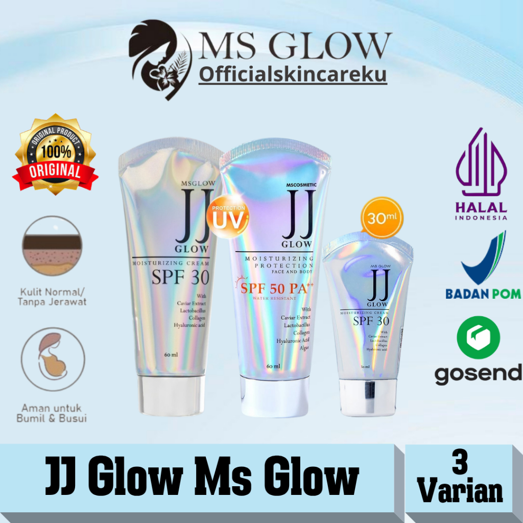 JJ Glow Ms Glow Original 60 ml Sunscreen JJ Glow Spf 50 Ms Glow Body Lotion JJ Glow Ms Glow Mini