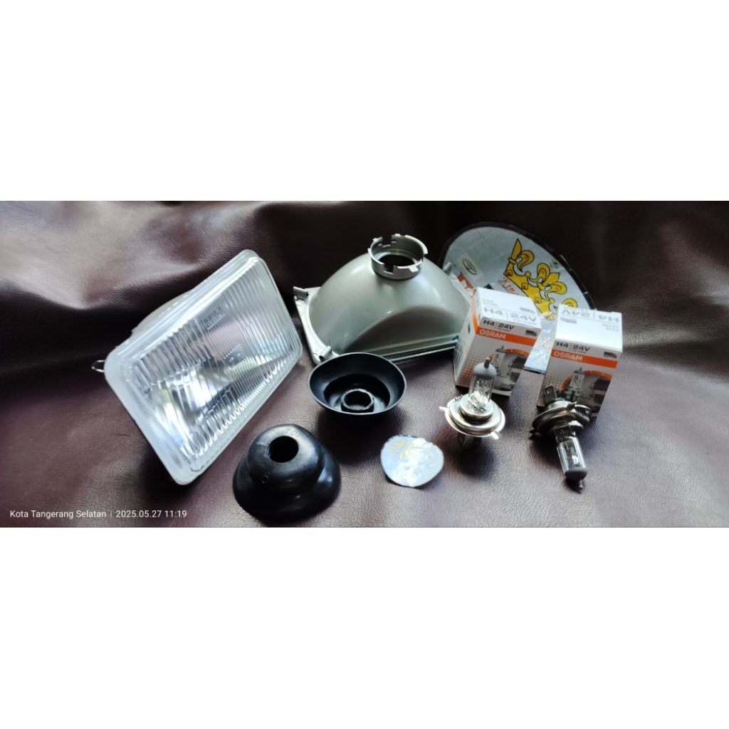 LAMPU DEPAN ISUZU ELF NKR58 - NKR66 SEPASANG 24 VOLT 75/70 WATT