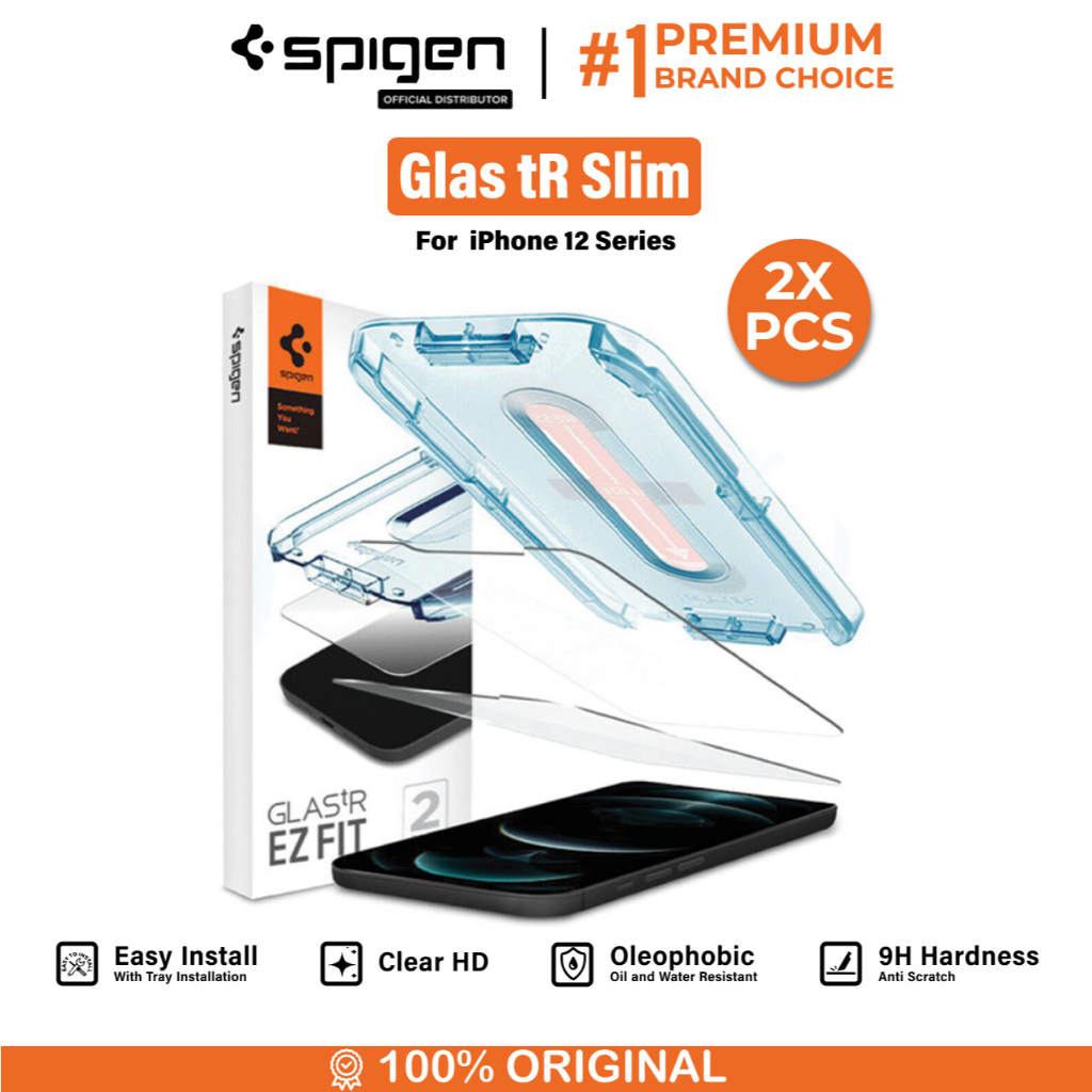 Spigen  Tempered Glass iPhone 12 Pro Max 12 Mini Glas tR EZ Fit Anti Gores Screen Protector