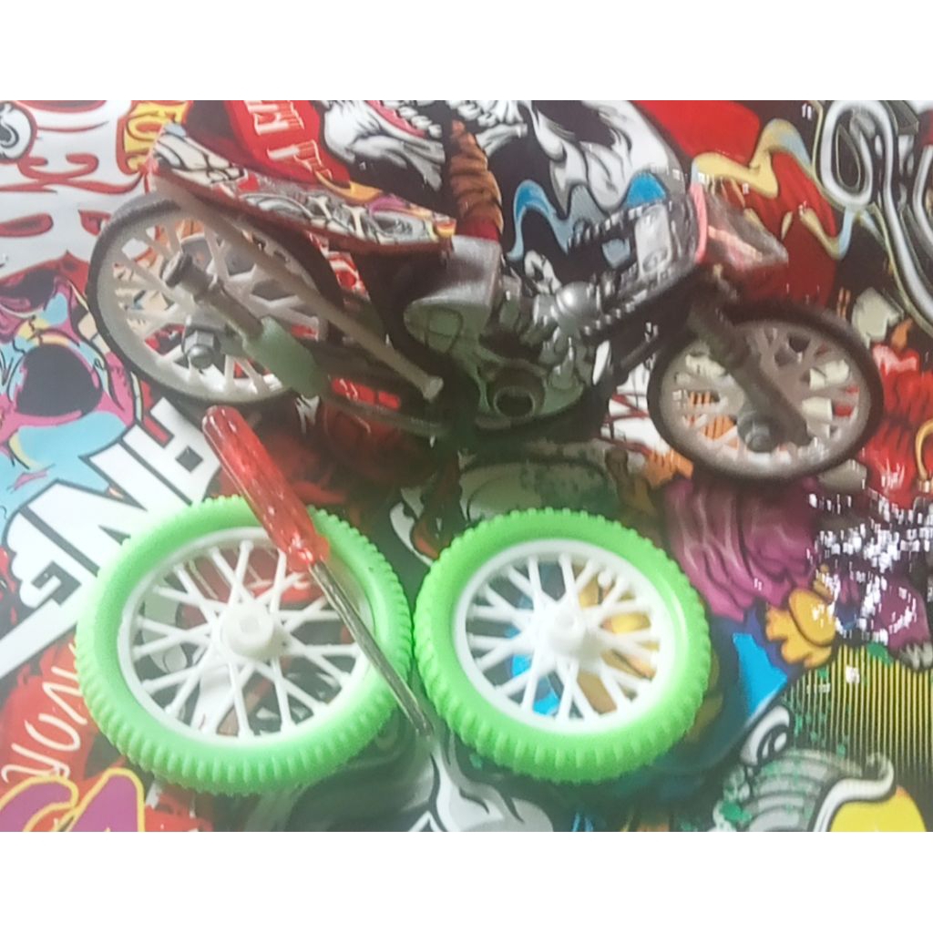 mainan miniatur motor drag bike racing full mesin