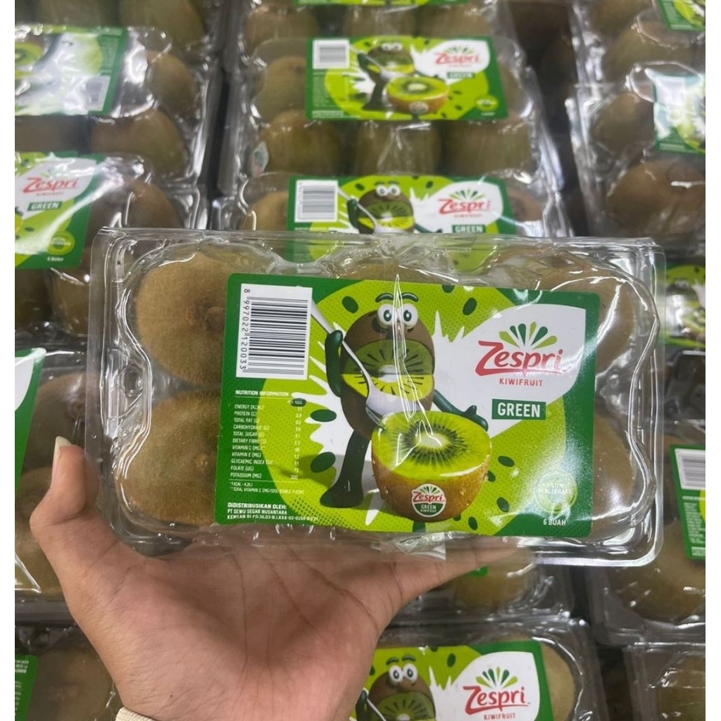 

Kiwi Green Fresh Zespri 1 Pack Isi 6 Biji