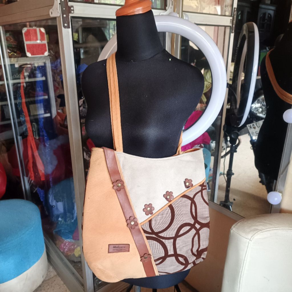 Makara Tote bag Preloved Tote bag Makara Tas Selempang Tas Bahu Wanita Preloved Tas Vintage Tas etni