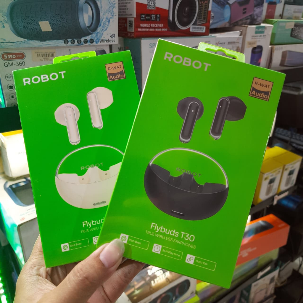 Robot Flybuds T30 TWS Wireless Earphone With Transparent Case Bluetooth 5.3