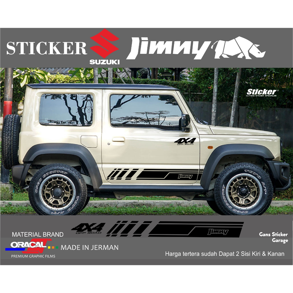 STICKER SUZUKI JIMNY AKSESORIS MOBIL SUZUKI JIMNY
