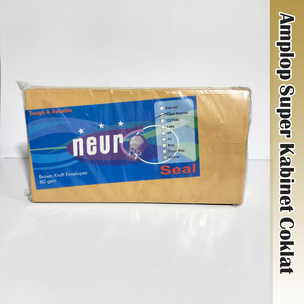 

NEURO Amplop Coklat Ukuran Super Kabinet 14 x 27 cm dengan Seal/Perekat