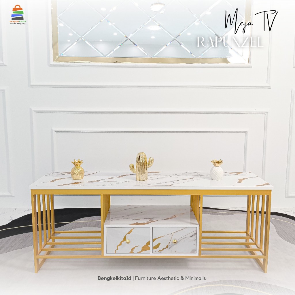 Rapunzel Meja TV Credenza | Bufet Minimalis Modern Terbaru I Lemari TV Minimalis ModernI Rak Tv Besi