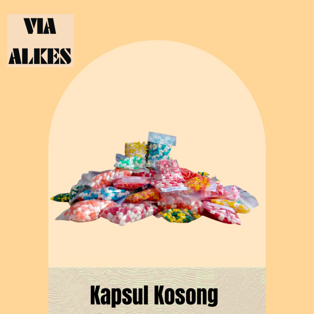 Kapsul Kosong 100 pcs Ukuran 00/0/1/2/3 Cangkang Kapsul Kosong Isi 100 Bersertifikat Halal