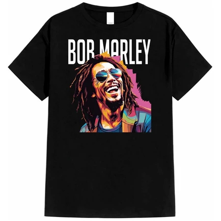 RISEHIGH STORE_T-Shirt Kaos Band Musik Bob Marley