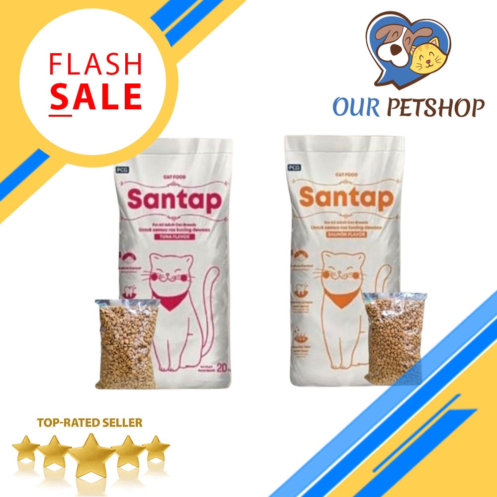 Makanan Kucing Santap salmon dan tuna,  Santap Tuna dan Salmon 1 kg