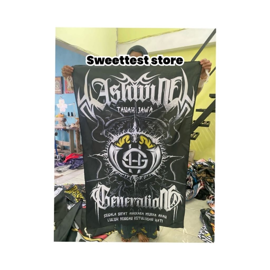 TERMURAH 200x300cm + FREE STICKER, BENDERA PRINTING WINONGO MADIUN, GIANTFLAG WINONGO, BENDERA PSHW 
