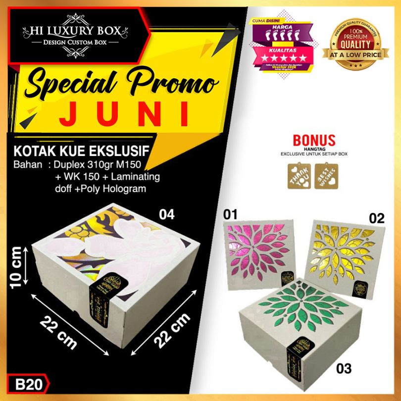 

Kotak|Kotak Kue|Cake Box|Kotak Murah|Dus Kue|22x22x10|B20 - B20