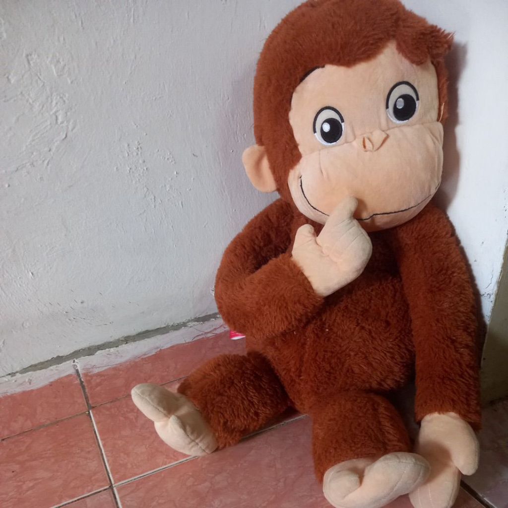 boneka Curious George jumbo boneka jumbo