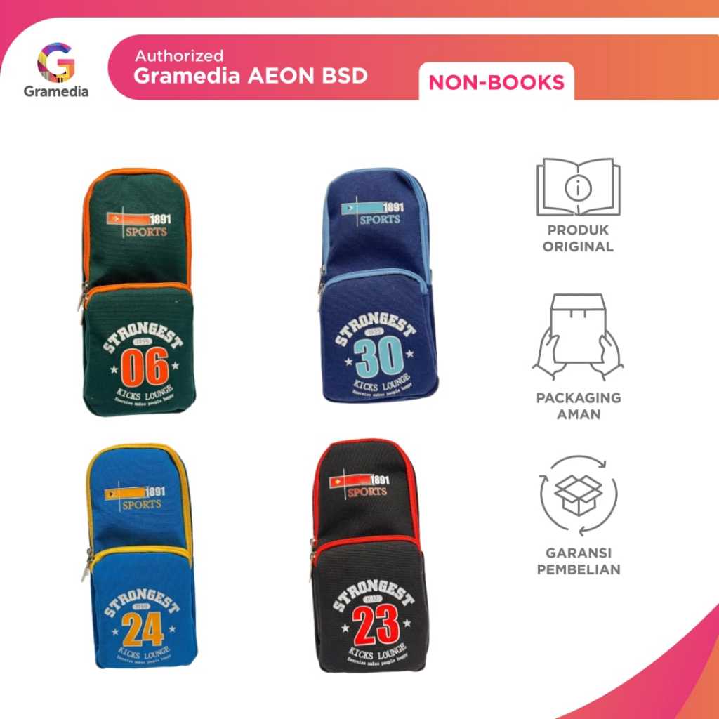 

GRAMEDIA BSD CITY - KAKO PENCASE SPORTY 2 POCKETS KKPC04