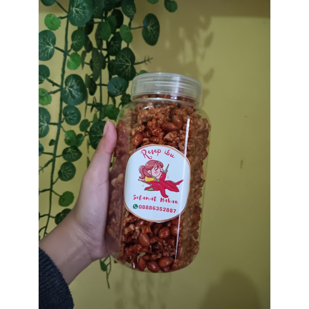 

Tempe orek Resep ibu toples 700ml isi 300gram original pedas manis