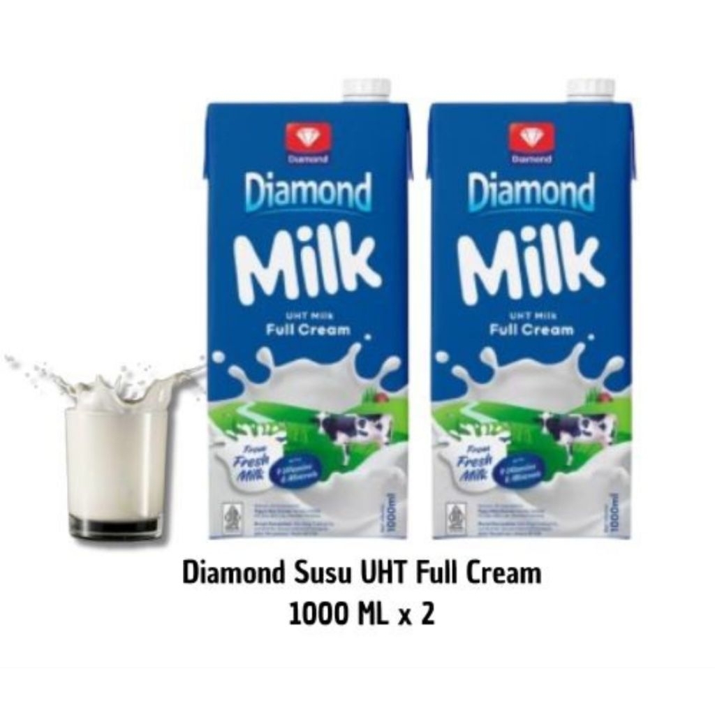 

Susu UHT Diamond Full Cream 1000ML (1Liter) x 2 Pcs