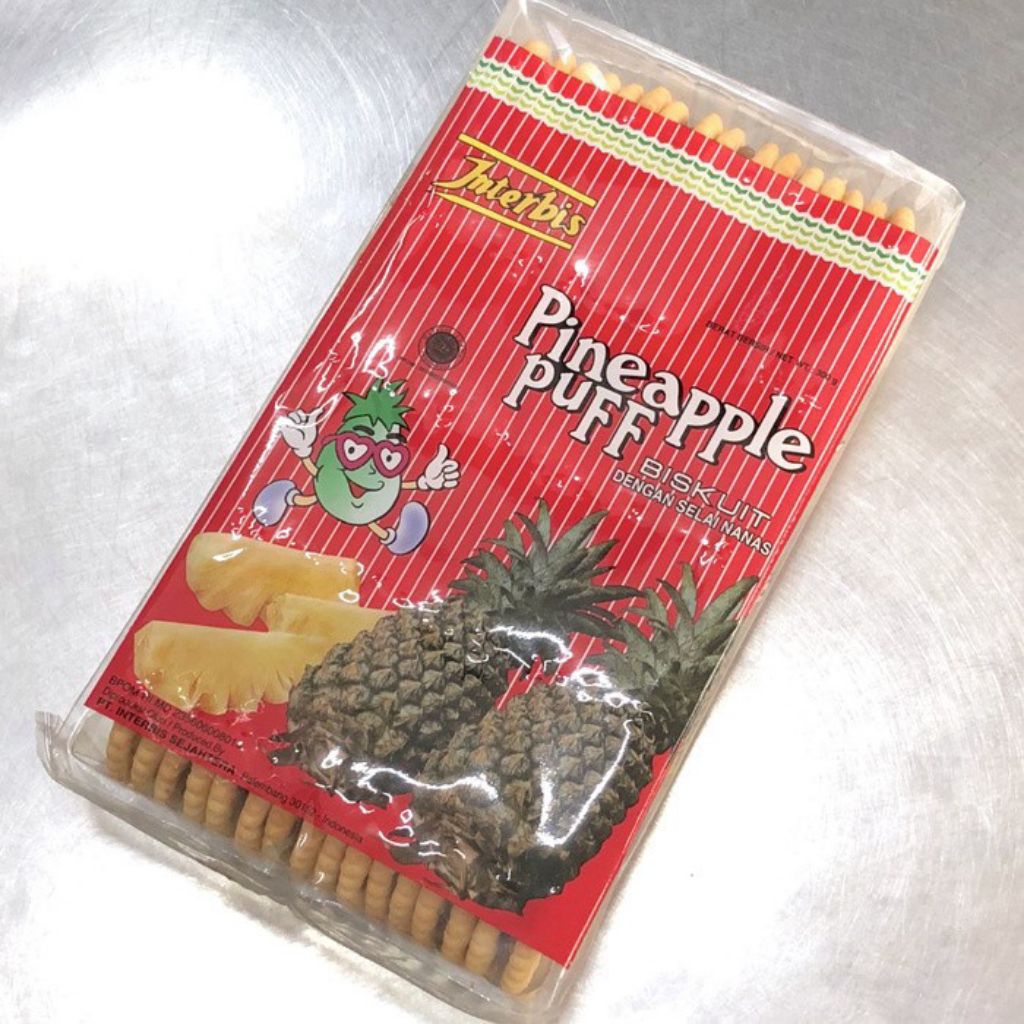 

Interbis Peanut Crackers Kacang Pineapple Puff Biskuit Nanas 300gr