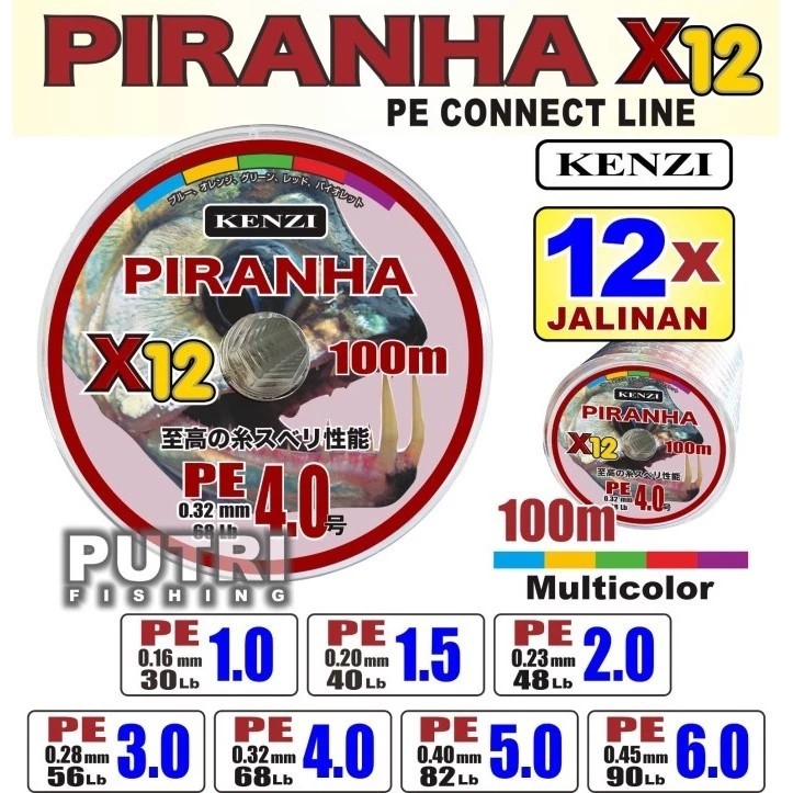 Senar PE KENZI PIRANHA X12 100m