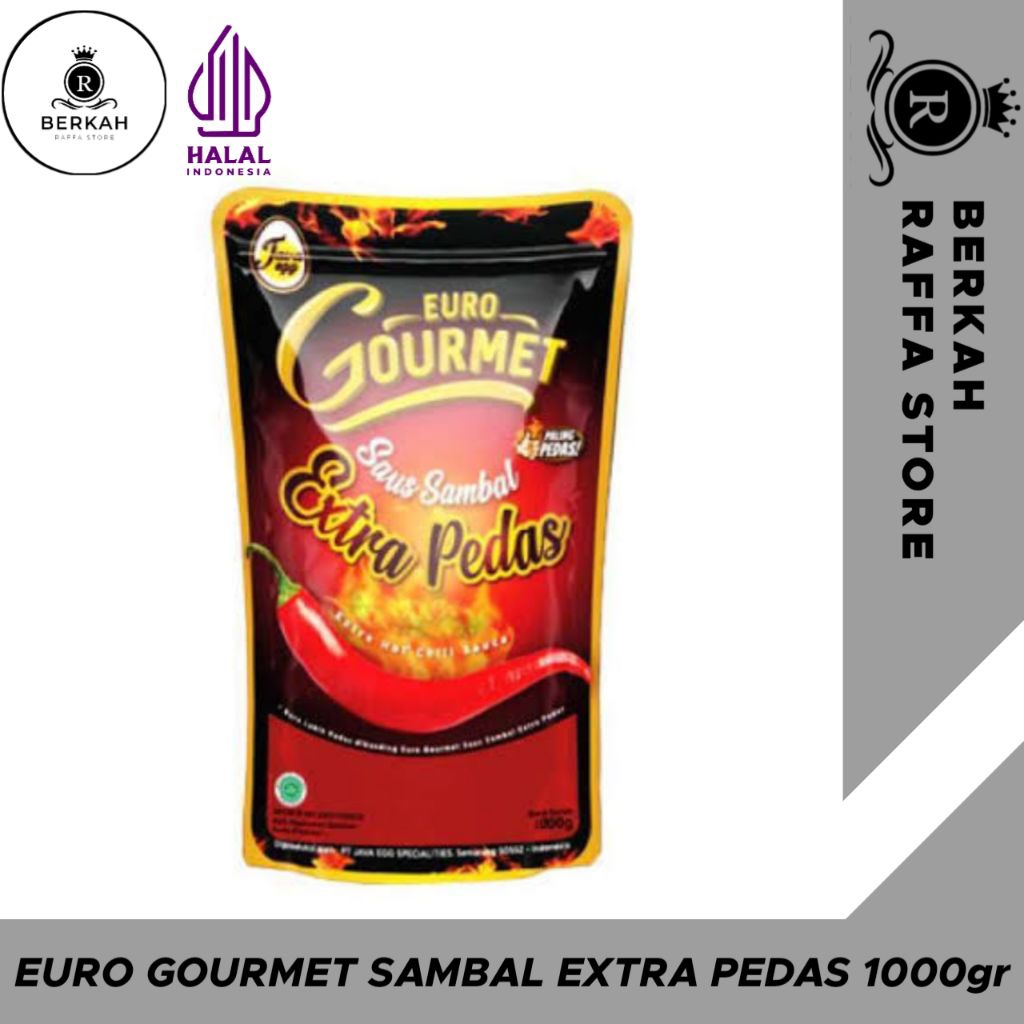

EURO GOURMET HALAL SAUS SAMBAL EXTRA PEDAS 1000gr / SAMBAL EXTRA PEDAS 1kg