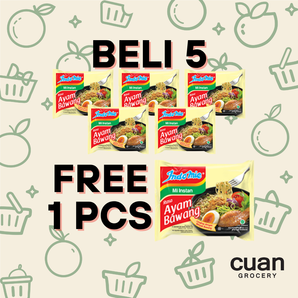 

PROMO!! Indomie Ayam Bawang (Beli 5, Free 1Pcs)