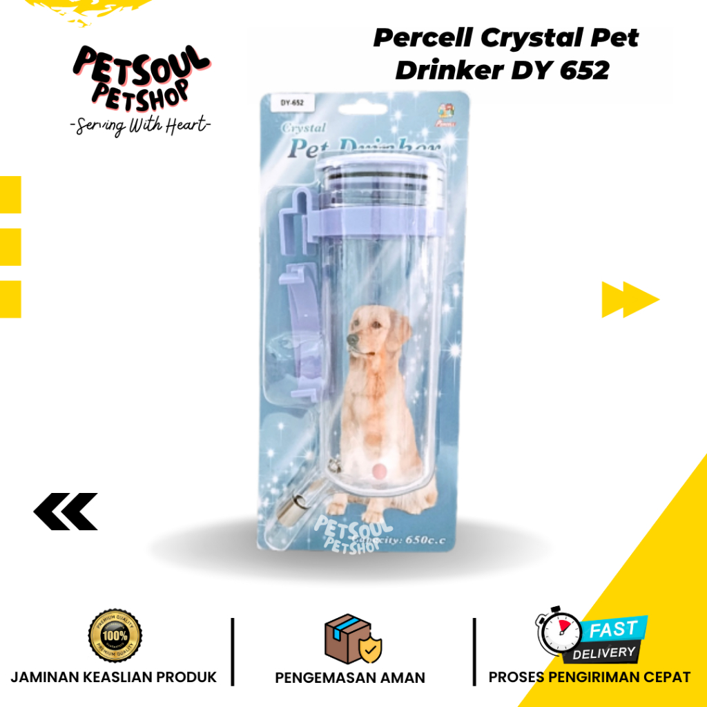 Percell Crystal Pet Drinker DY 652 - Botol minum anjing kucing