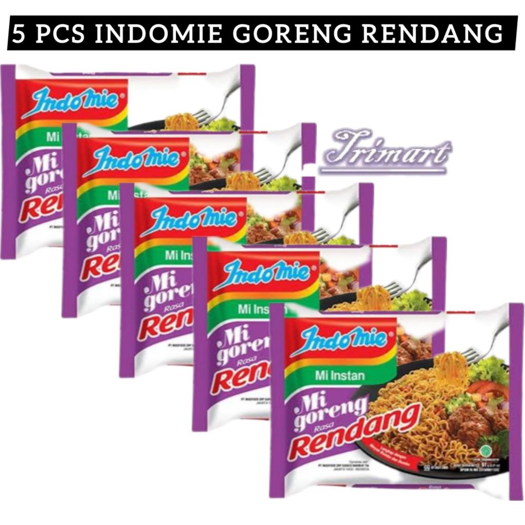 

(5 PCS) INDOMIE GORENG RENDANG MIE INSTANT 91 gr