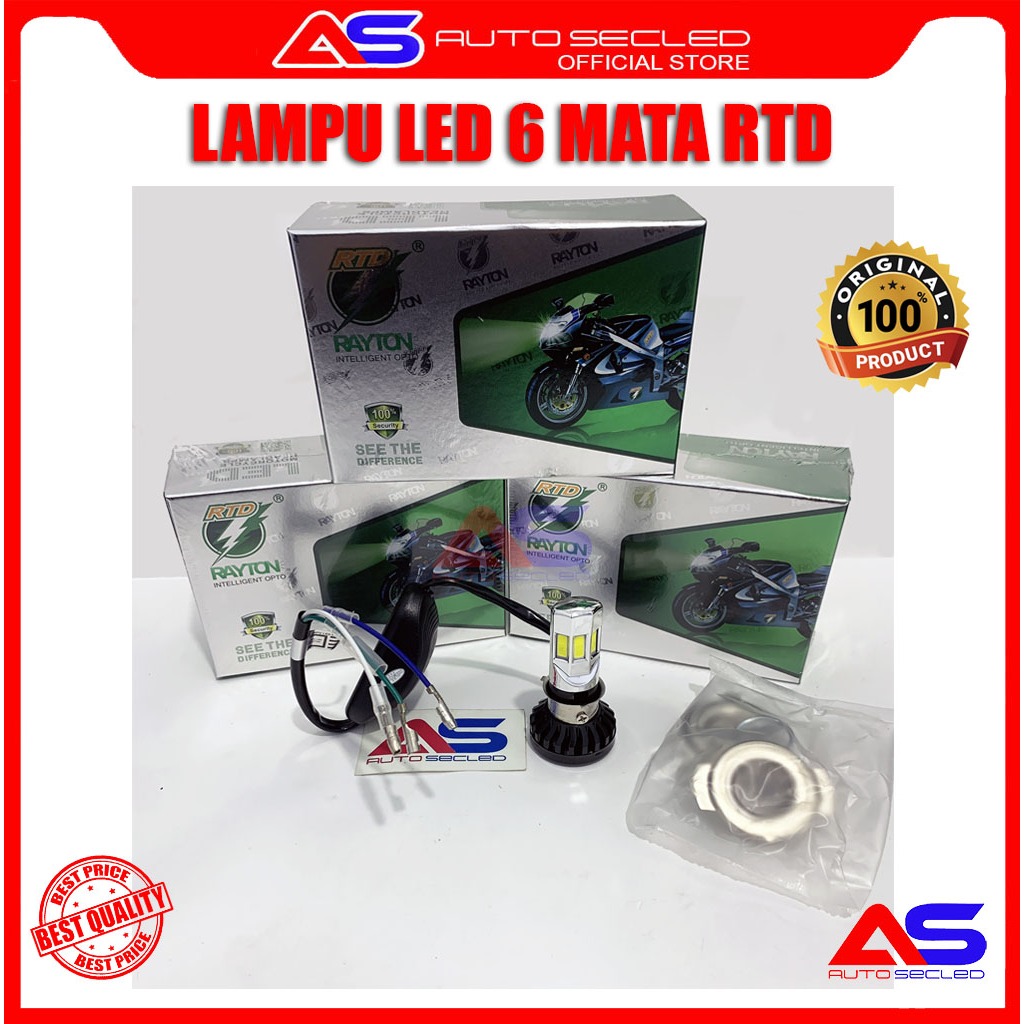 ORIGINAL LAMPU LED RTD RAYTON READY 3 SISI & 6 SISI M02E M02D RTD | LAMPU LED H6 MOTOR RAYTON ORIGIN