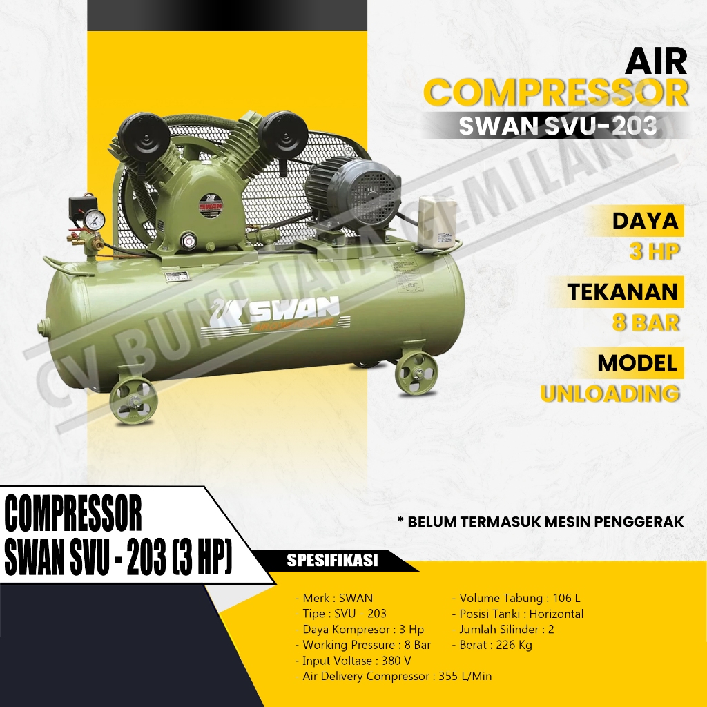 Swan SVU-203 Kompresor Udara Resiprokal